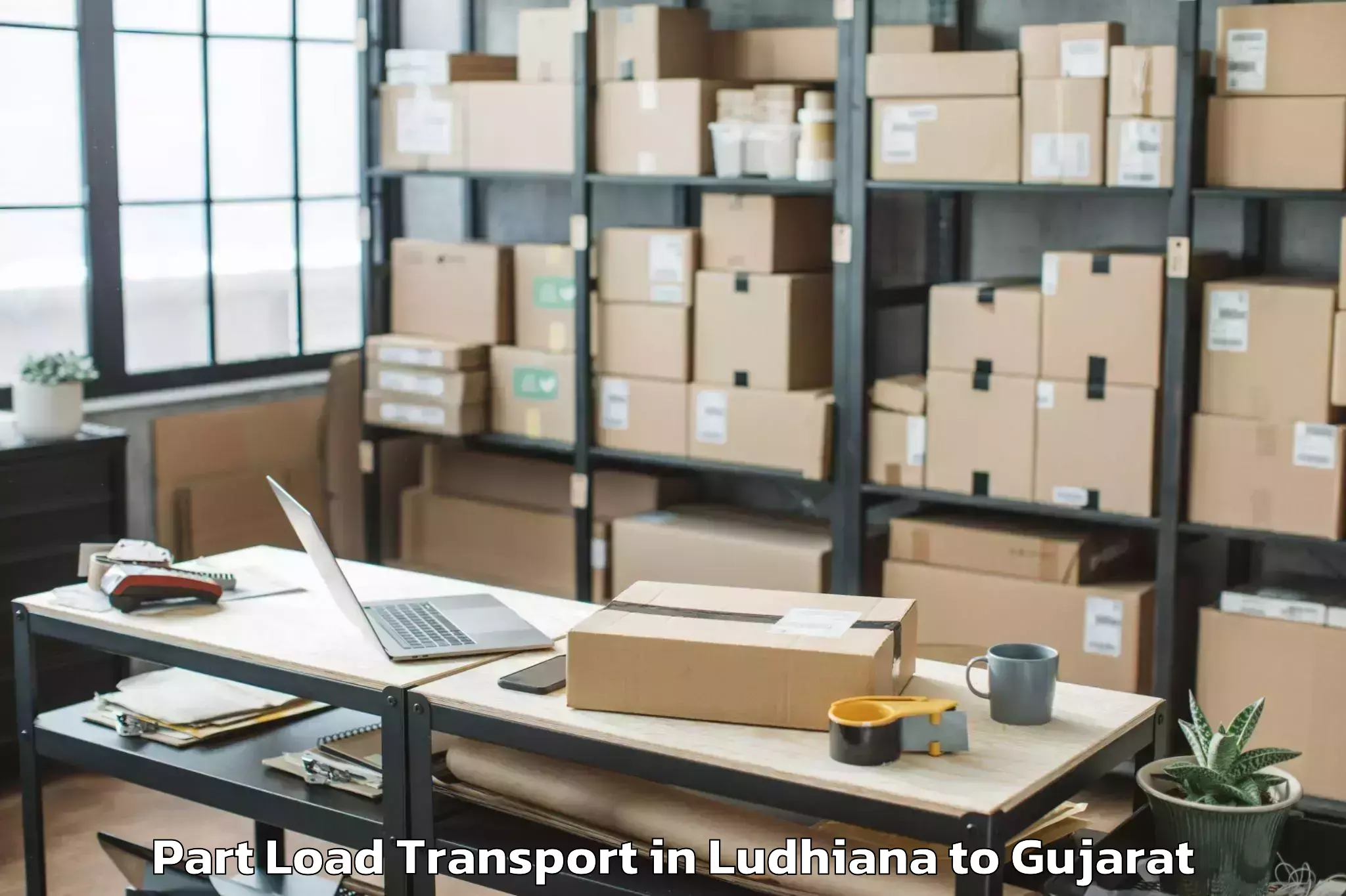 Ludhiana to Indus University Ahmedabad Part Load Transport Booking